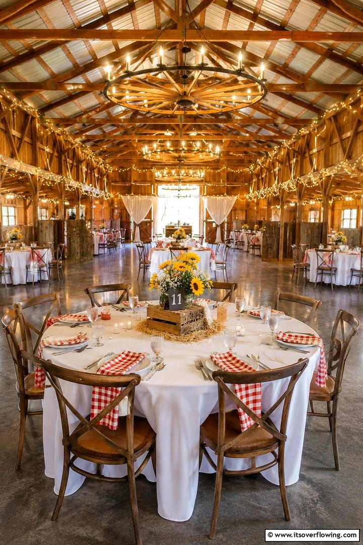 Country Barn Style Centerpiece with Hay Accents - 30 Rustic Wedding Centerpieces for a Charming Celebration