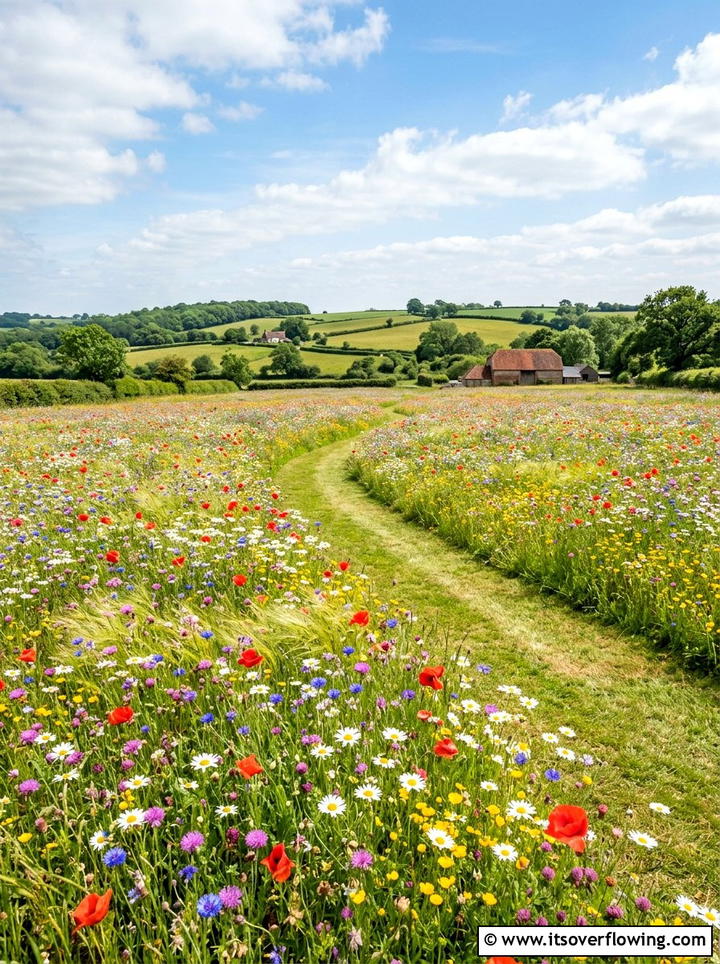 Country Estate Wildflower Field - 25 garden ideas with wildflowers