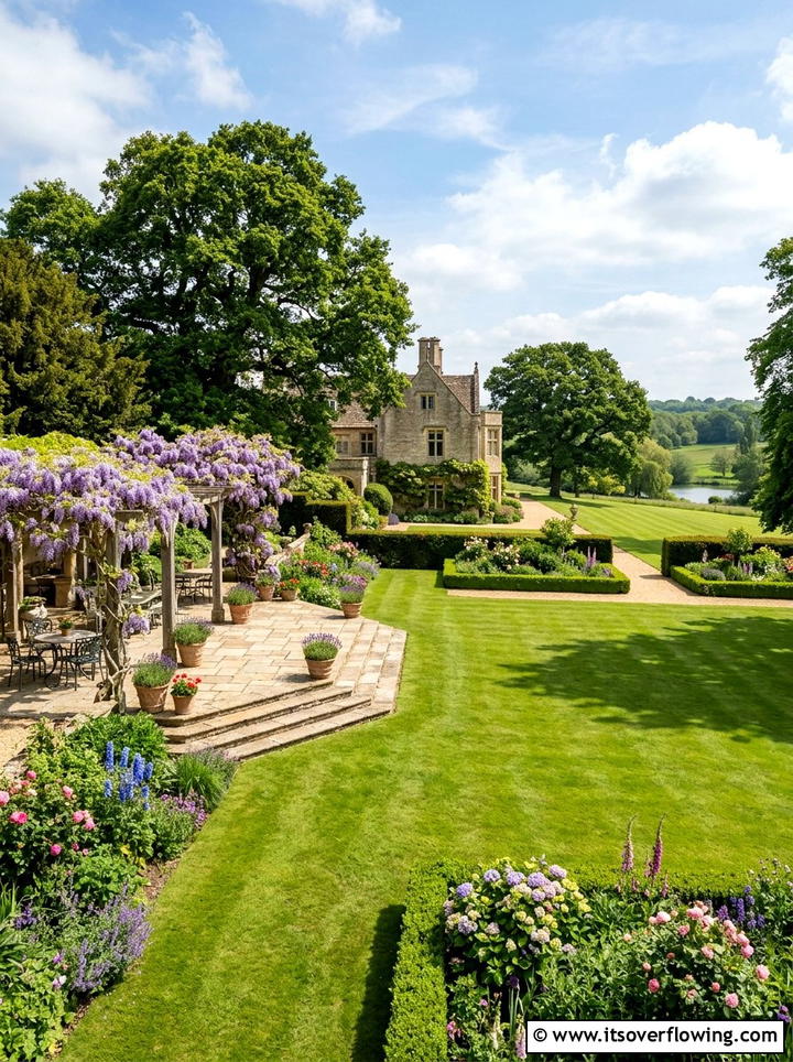 Country estate garden - 25 garden design ideas