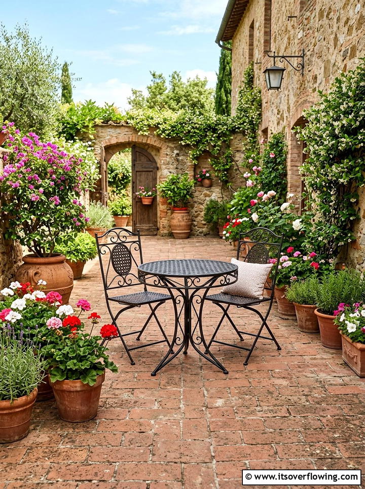 Courtyard Bistro Set - 25 garden design ideas with seating zones