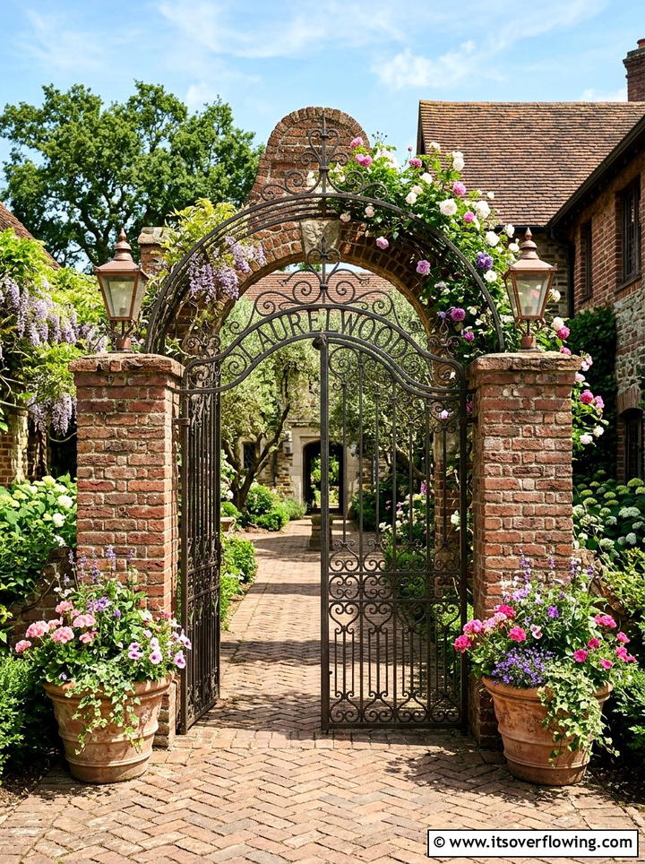 Courtyard Entrance Arbor - 25 garden ideas with arbors