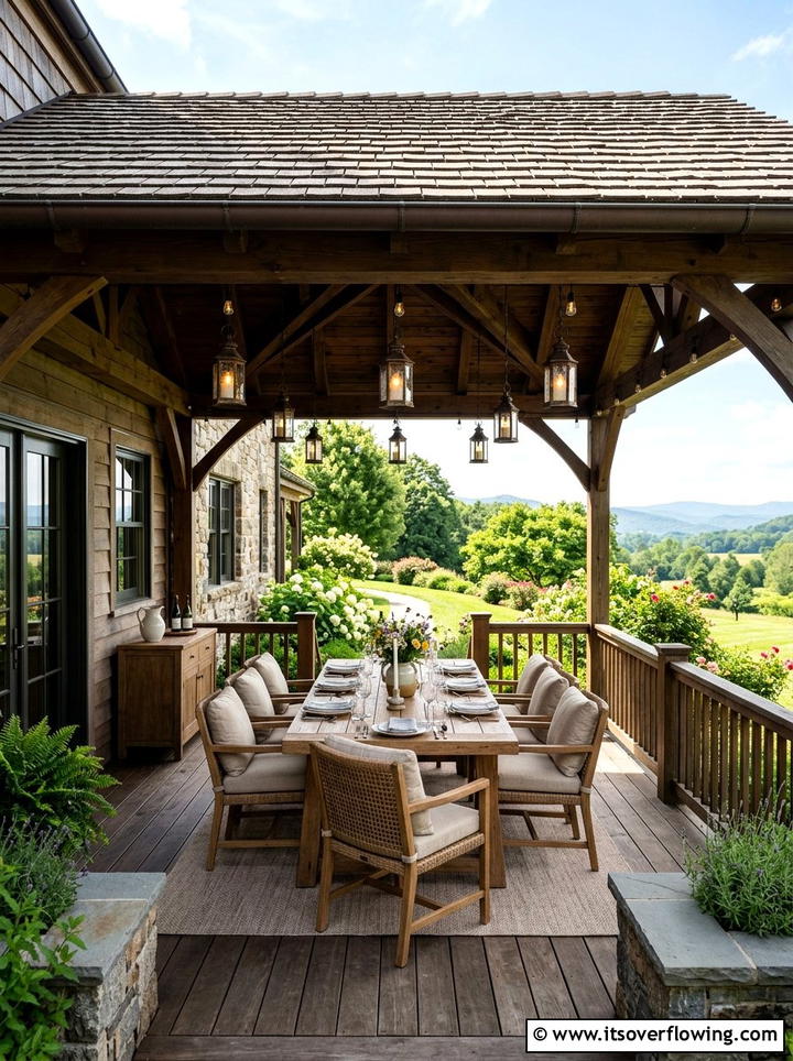 Covered Deck For Outdoor Dining - 25 garden ideas with deck