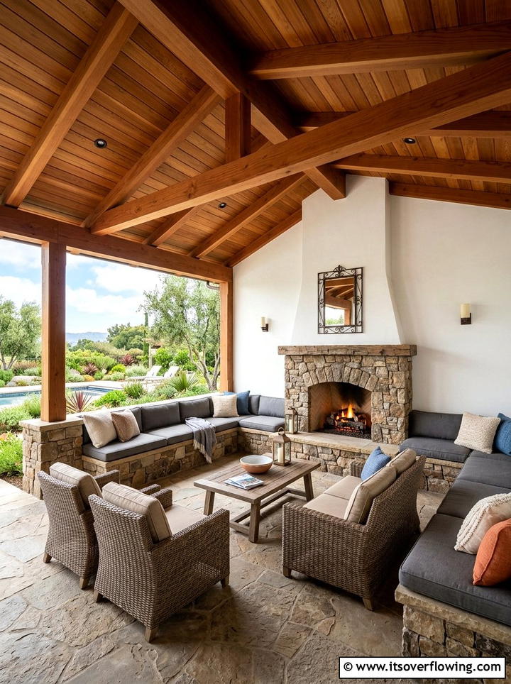 Covered Patio Built In - 25 backyard ideas with built in seating