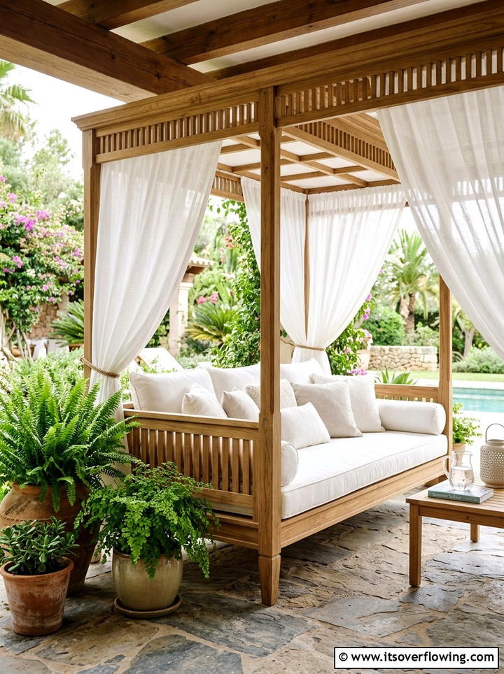 Covered Patio Daybed - 25 garden decor ideas for relaxing spaces
