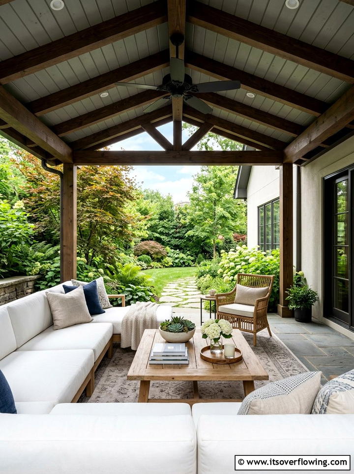 Covered Patio Lounge - 25 backyard ideas for entertaining