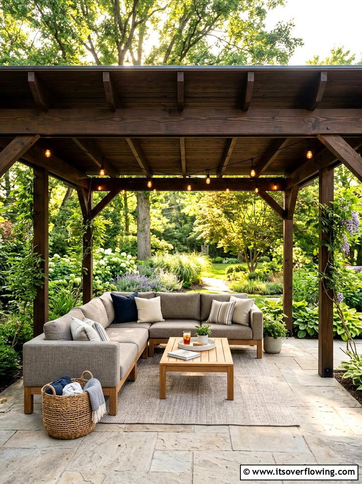 Covered Pergolas - 25 backyard ideas for year round use