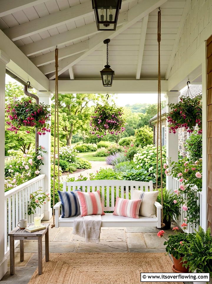 Covered Porch Swing Area - 25 garden design ideas for farmhouse landscapes