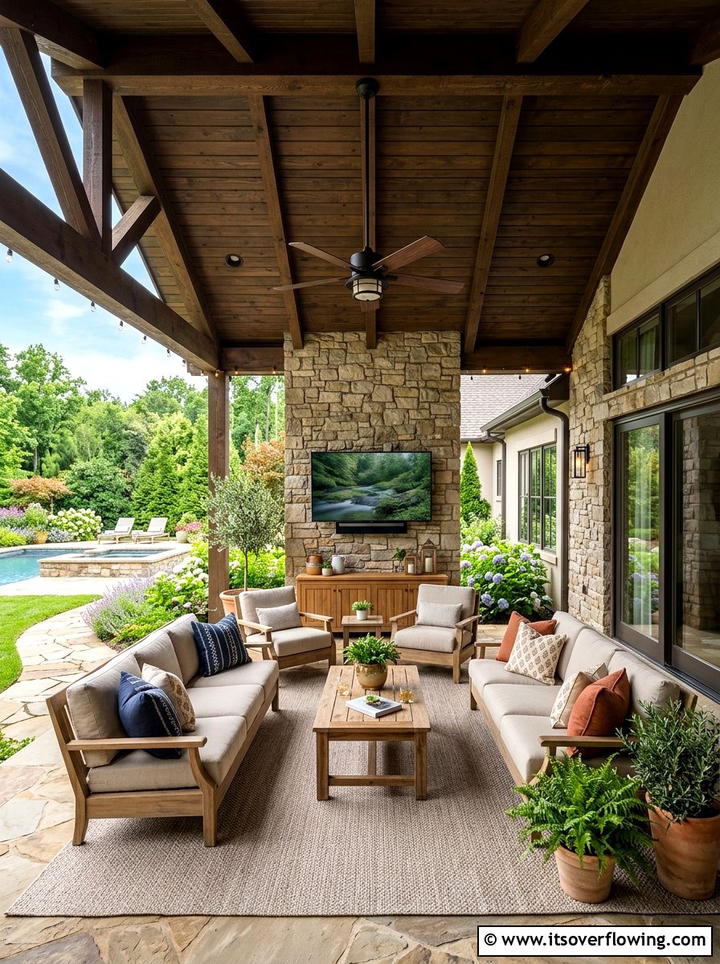 Covered backyard patio - 25 backyard ideas for suburban homes