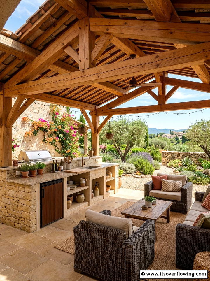Covered patio kitchen - 25 backyard ideas with outdoor kitchen