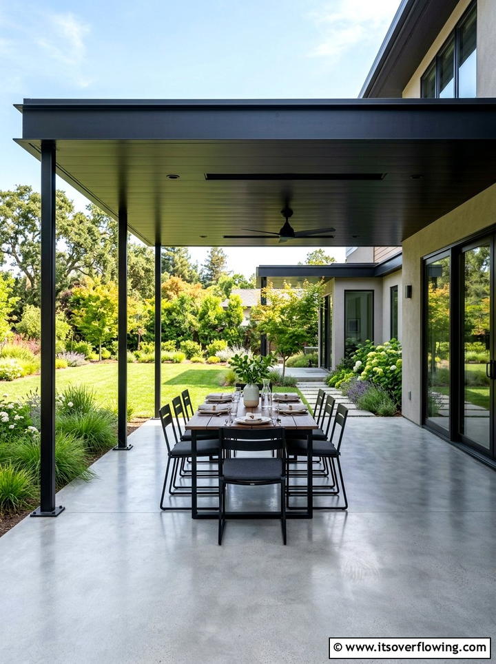 Covered patio structure - 25 backyard ideas with minimalist style