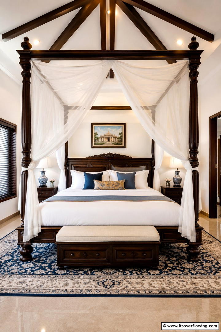 Cozy Canopy Bed Feature - 30 Shabby Chic Bedroom Ideas for Vintage-Inspired Spaces