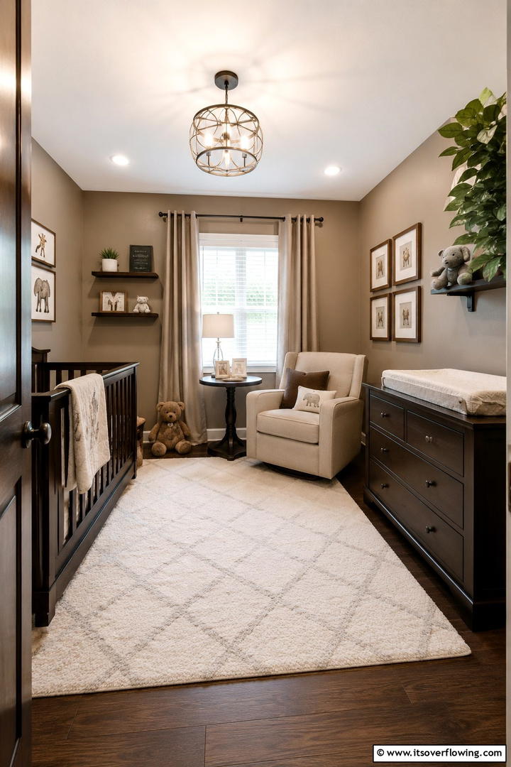 Cozy Chocolate Undertone - 30 Soothing Nursery Color Ideas for a Calming Atmosphere
