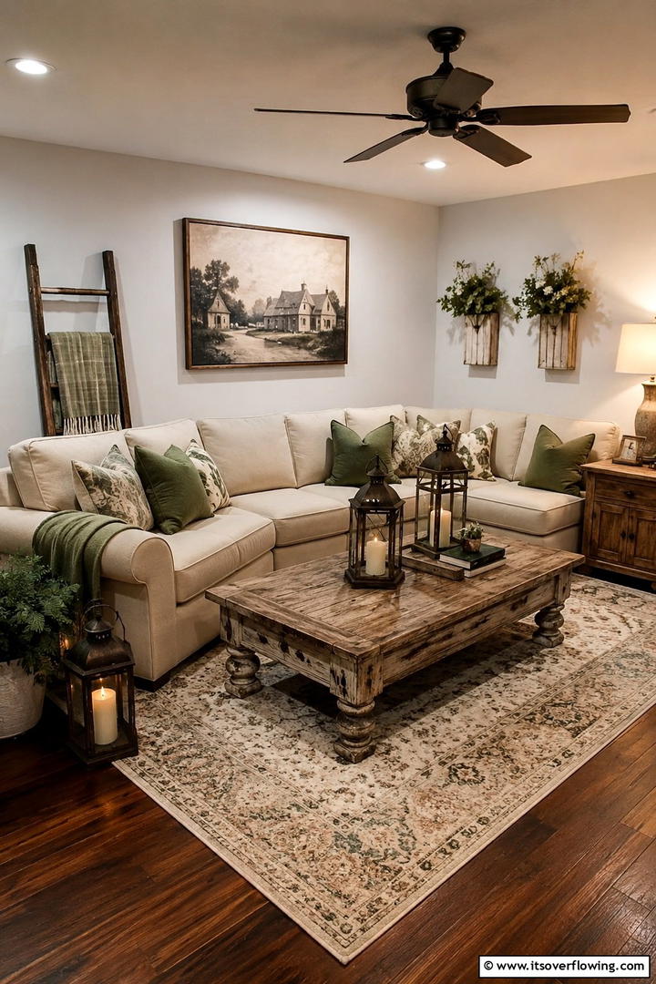 Cozy Corners with Rustic Flair - 30 Rustic Sage Green Living Room Ideas for Earthy Elegance