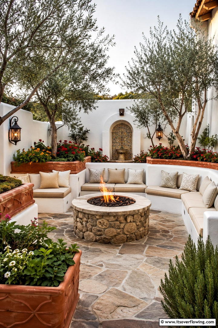 Cozy Courtyard Retreat - 30 Spanish Mediterranean House Ideas for Warm Exteriors