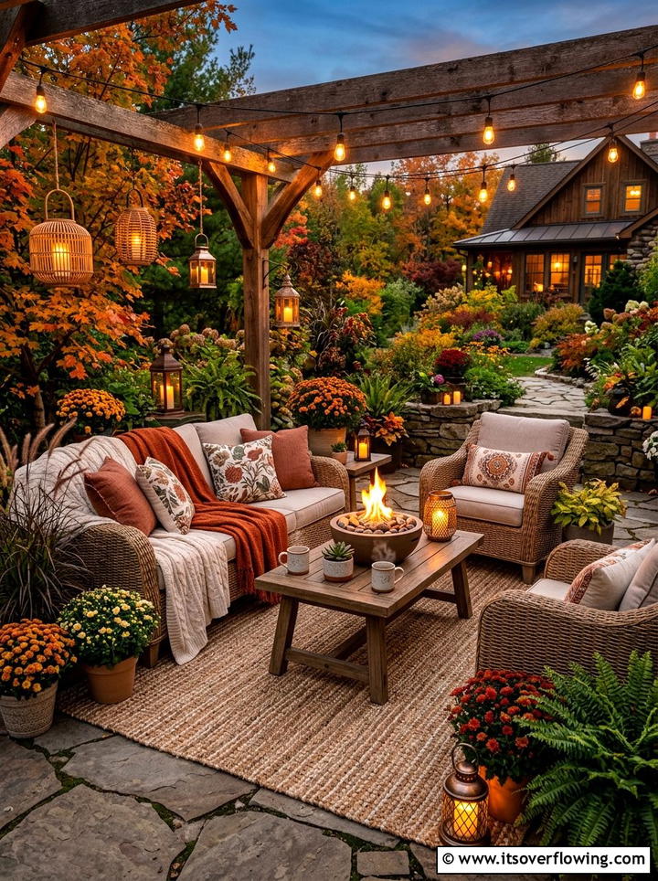 Cozy Fall Patio - 25 garden ideas for fall