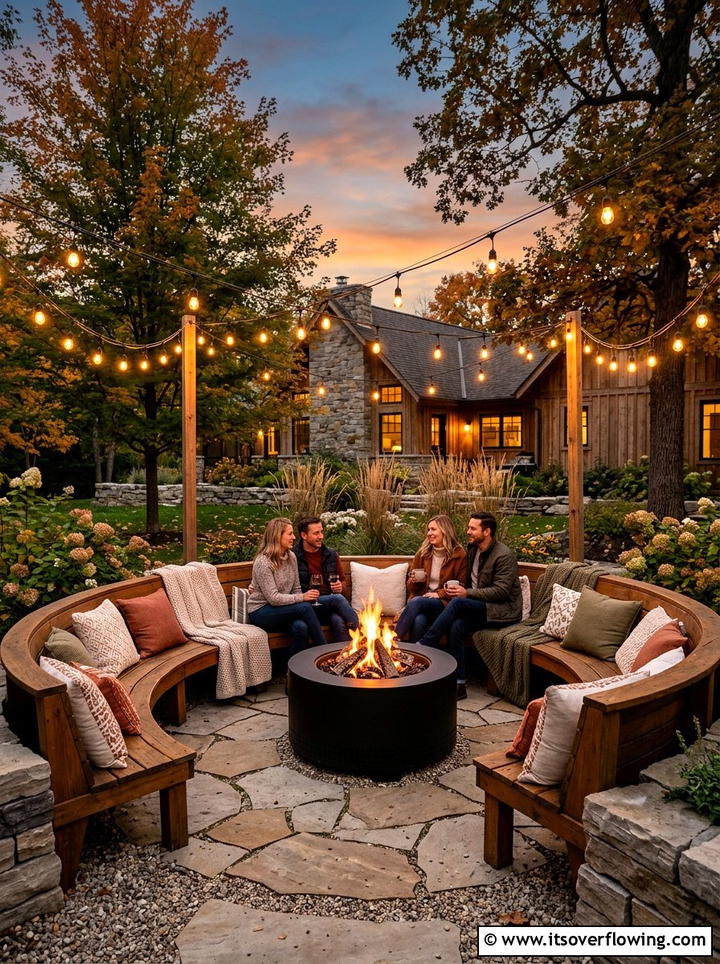 Cozy Fire Pit Area - 25 garden ideas for townhouses