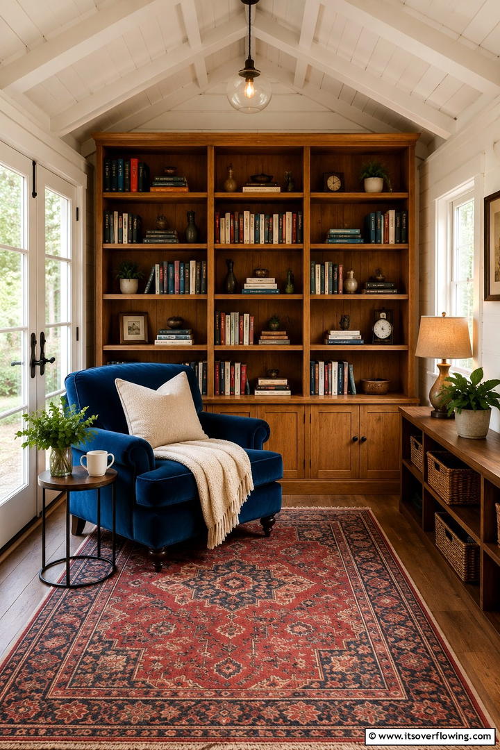 Cozy Reading Retreat - 30 She Shed Interior Ideas for Personalized Retreats