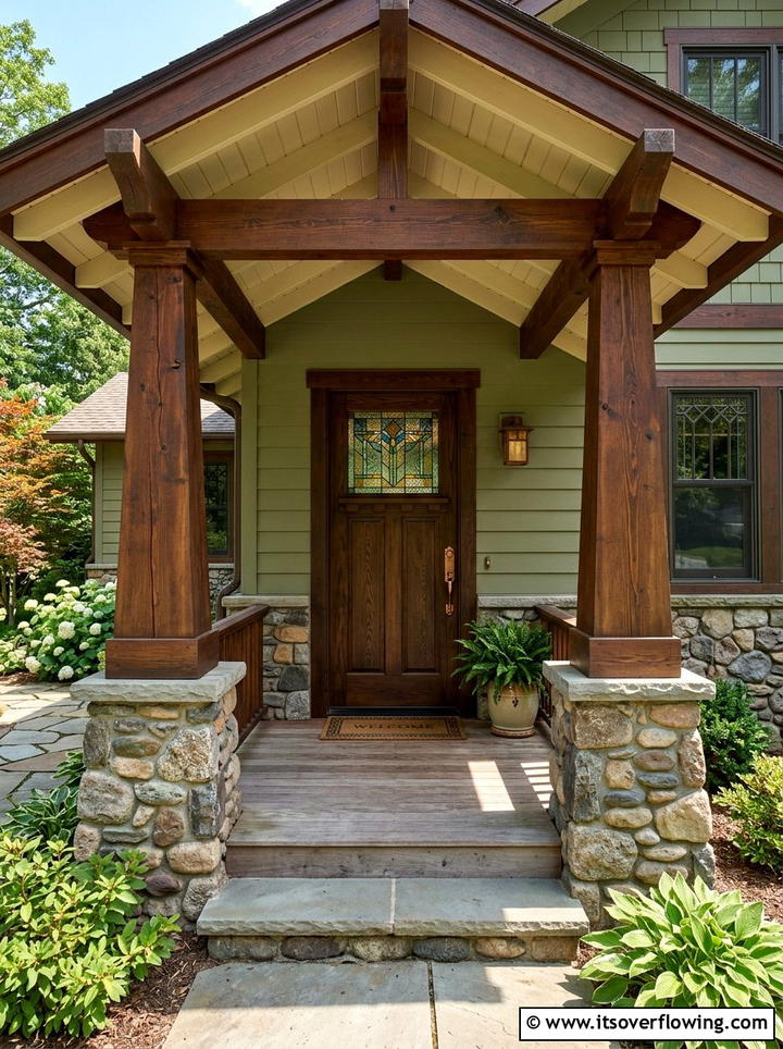 Craftsman Porch Columns - 25 front porch ideas for year round style