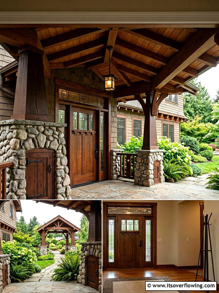 Craftsman Porch Details - 25 front porch ideas with package drop zone