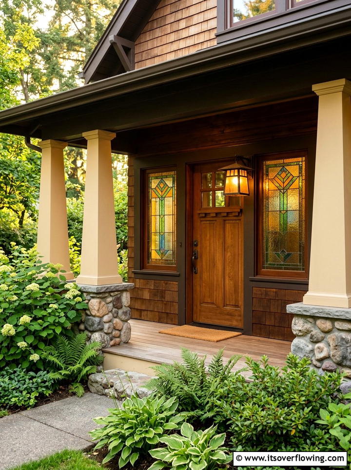 Craftsman porch light - 25 front porch ideas with sconces