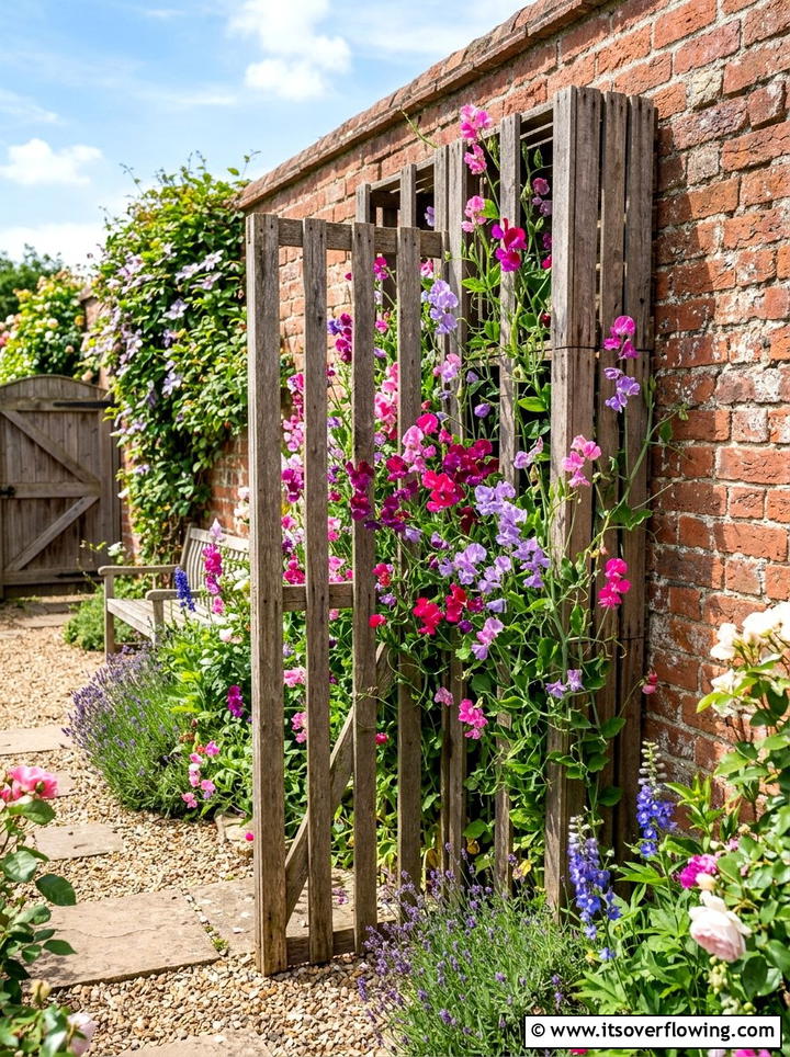 Crate Trellis - 25 upcycled garden ideas with old crates