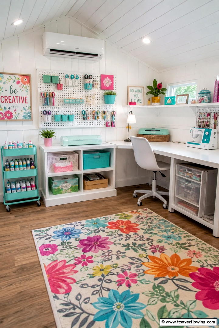 Creative Crafting Corner - 30 She Shed Interior Ideas for Personalized Retreats