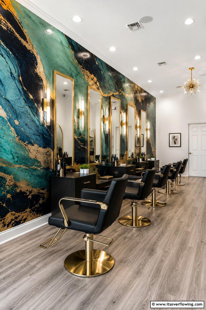 Creative Floor Patterns - 30 Small Salon Interior Design Ideas for Compact Beauty Spaces