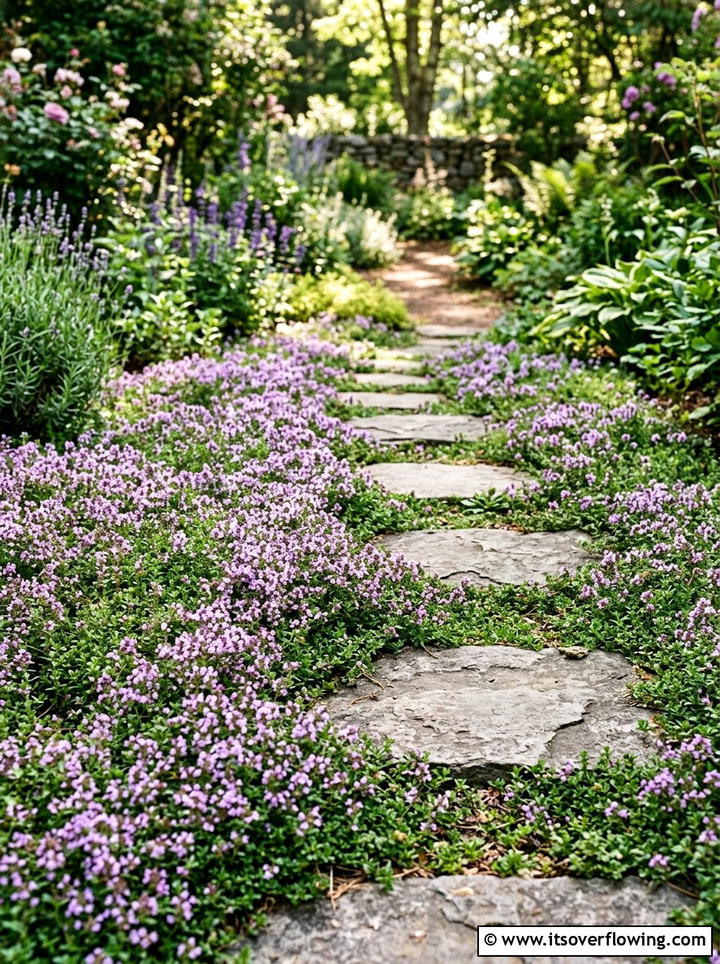 Creeping Thyme For Ground Cover - 25 small garden ideas with pet friendly plants