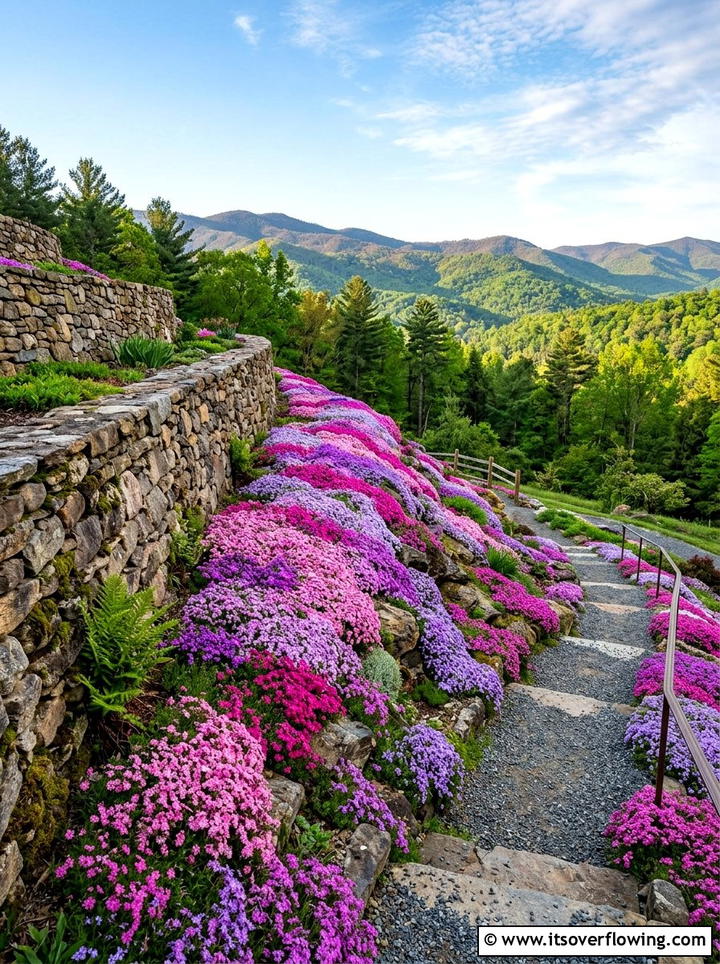 Creeping phlox slope - 25 creative garden ideas with clover lawn alternatives