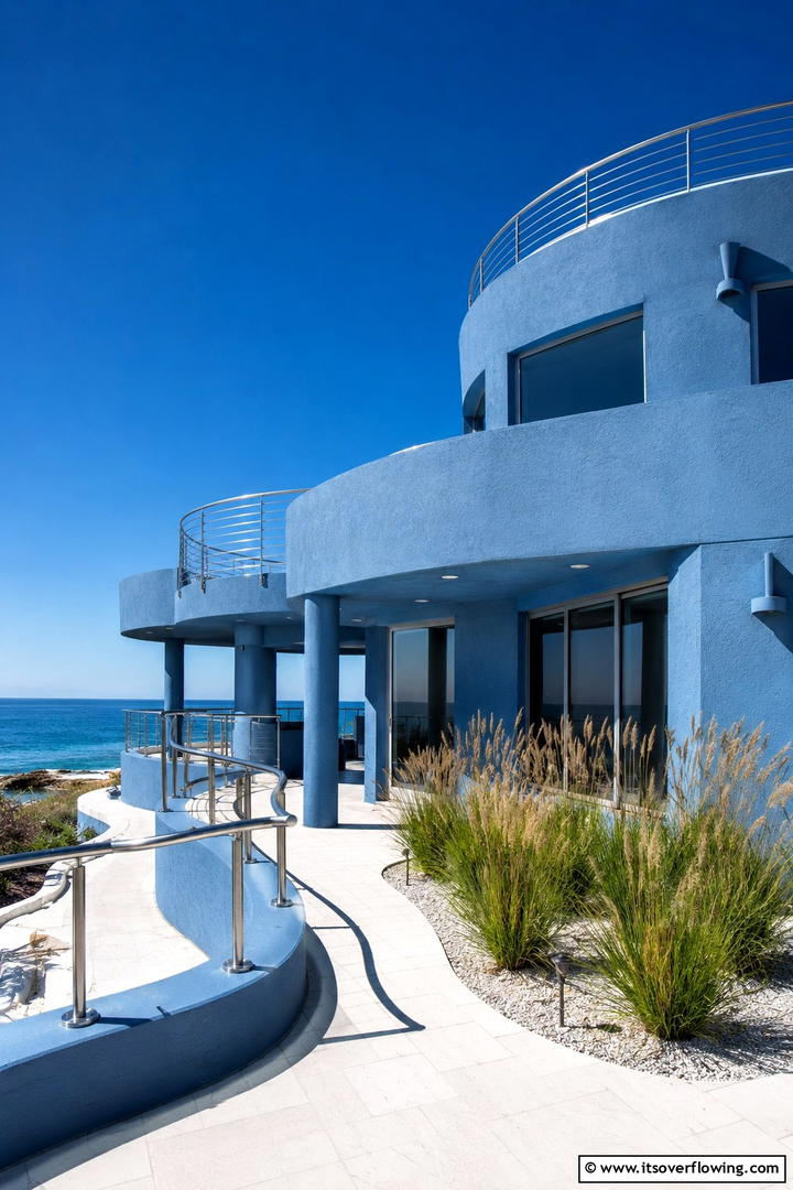 Crisp Blue Sky - 30 Stucco Color Ideas for Modern and Timeless Home Exteriors