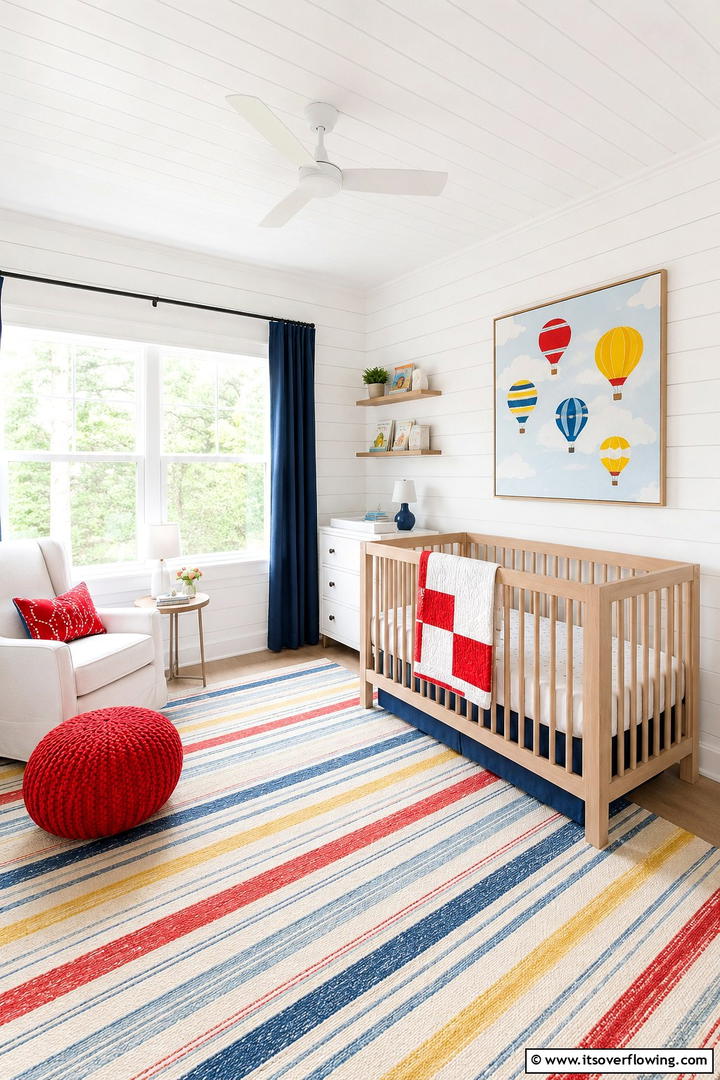 Crisp White Accents - 30 Soothing Nursery Color Ideas for a Calming Atmosphere