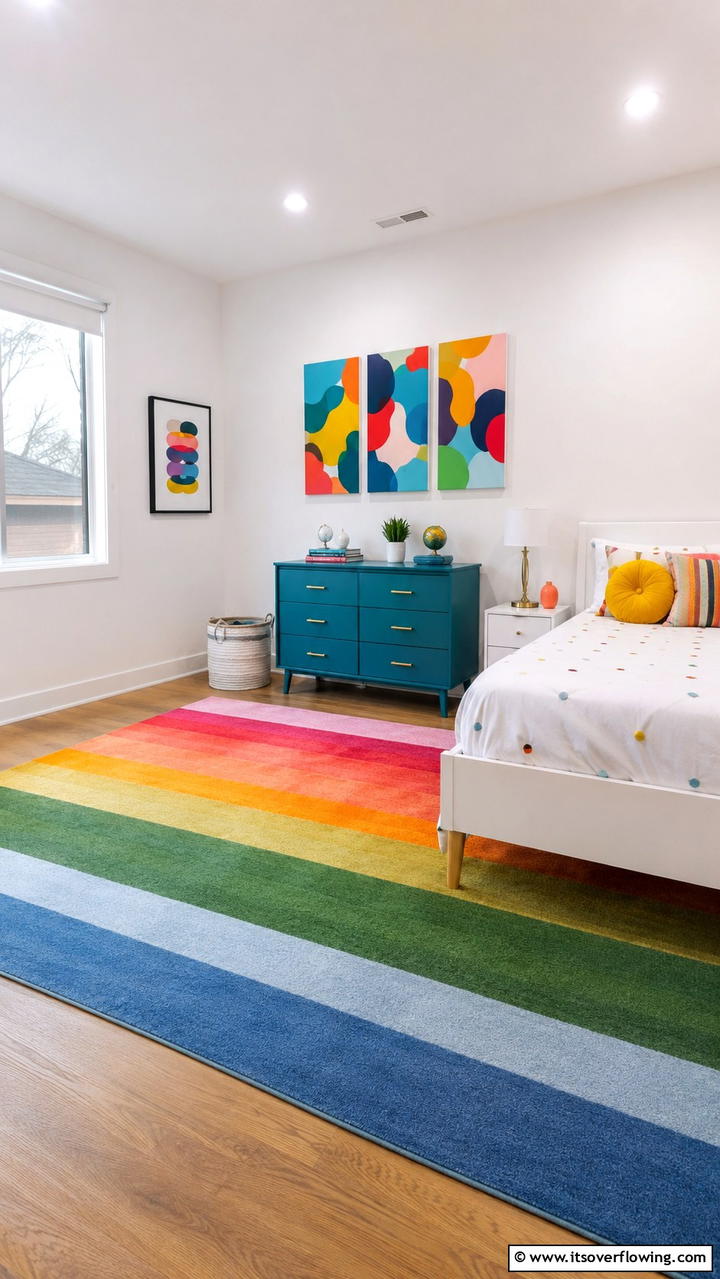 Crisp White with Colorful Accents - 25 Boys Room Paint Ideas for Fun and Creativity