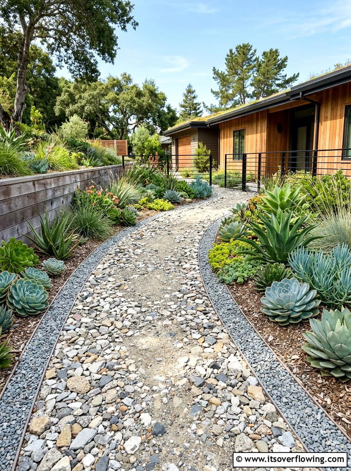 Crushed Concrete Rubble Path - 25 reusing old things ideas for garden pathways