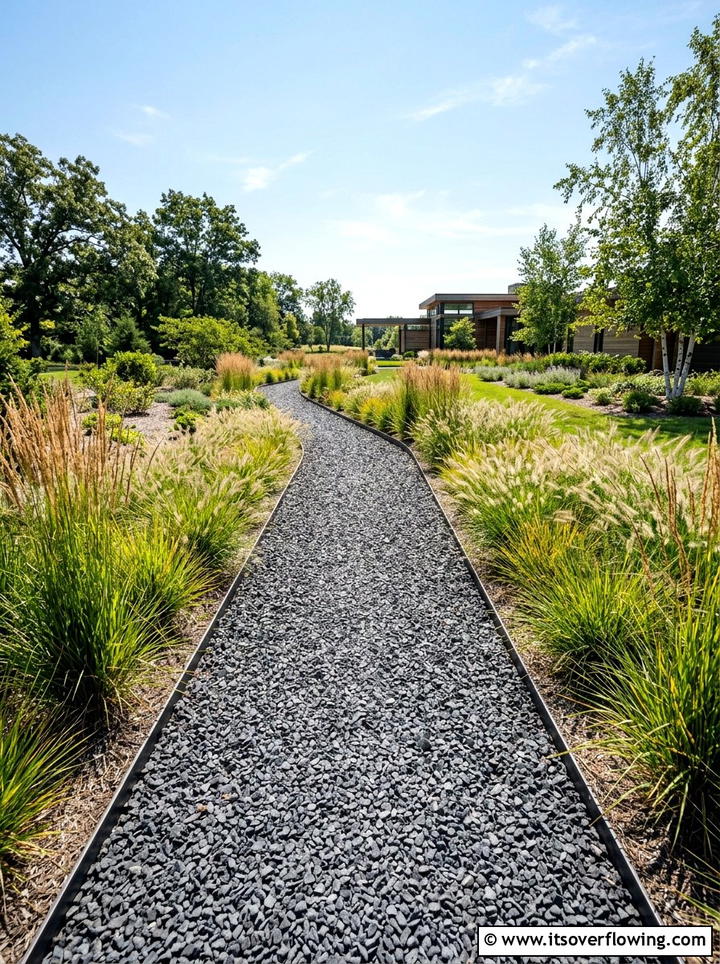 Crushed Stone Path - 25 garden ideas with gravel