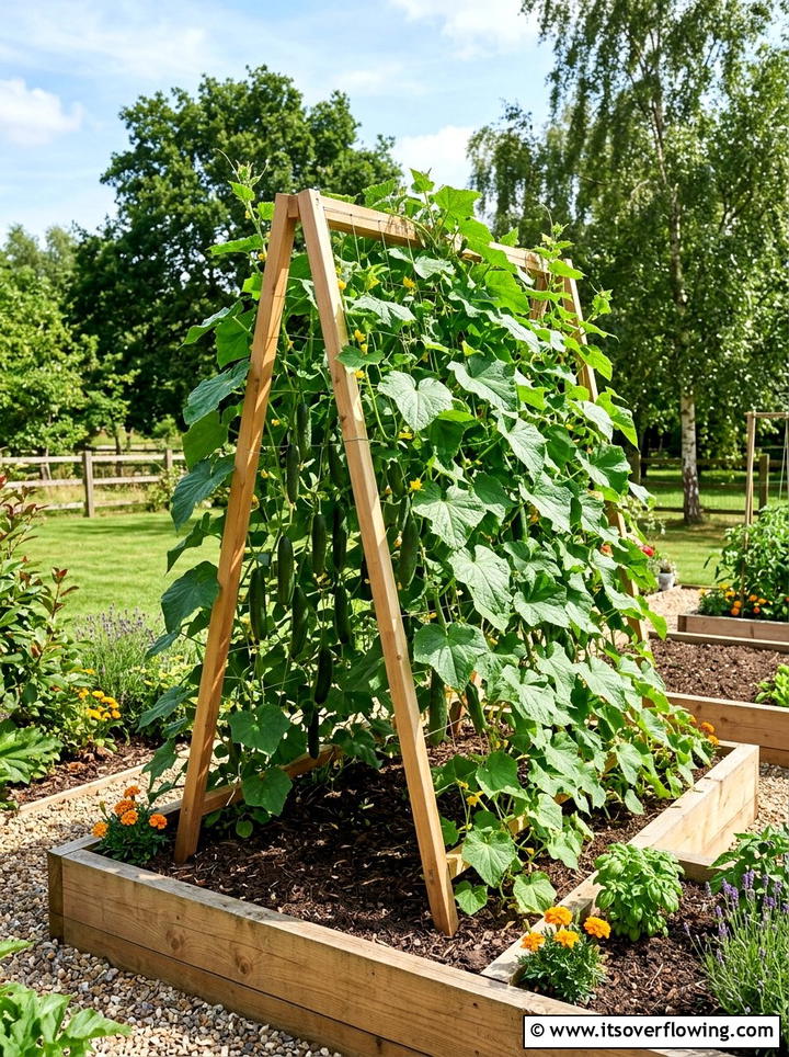 Cucumber Trellis For Raised Bed - 25 small garden ideas with trellis