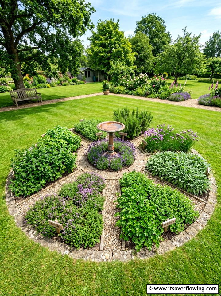 Culinary Herb Circle - 25 garden ideas with herbs