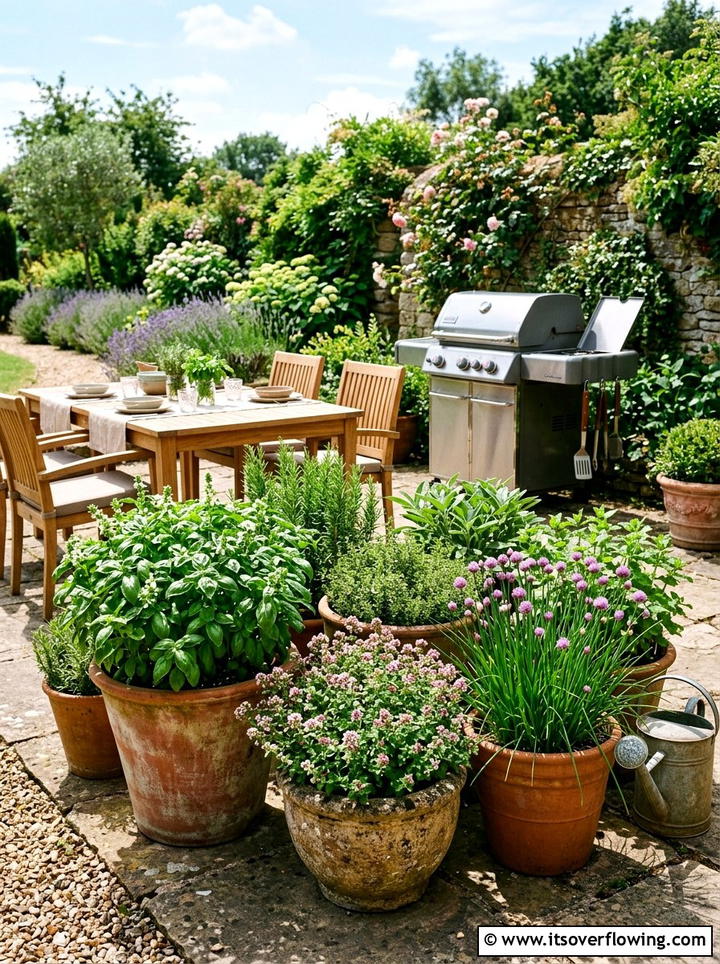 Culinary Herb Patio - 25 backyard ideas with herb garden