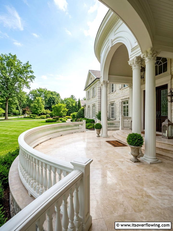 Curved Front Porch Railing - 25 front porch ideas with railings