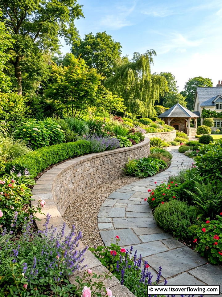 Curved Retaining Wall Landscaping - 25 backyard ideas with retaining wall
