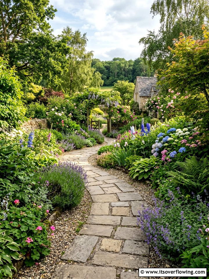 Curved Stone Garden Path - 25 garden design ideas for narrow pathways
