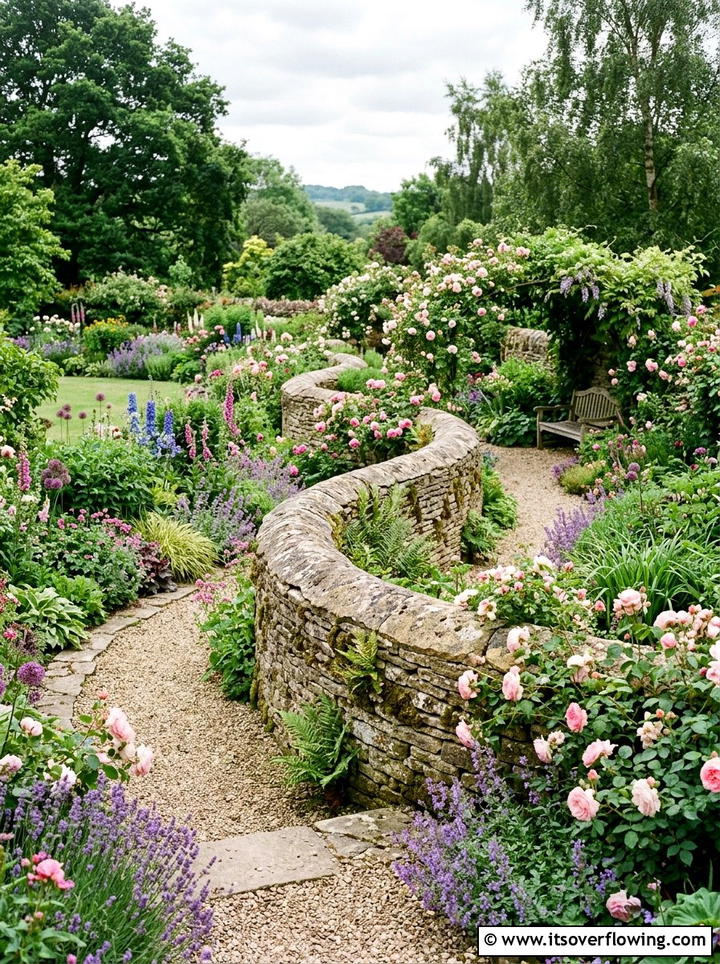 Curved garden wall - 25 garden design ideas with retaining walls