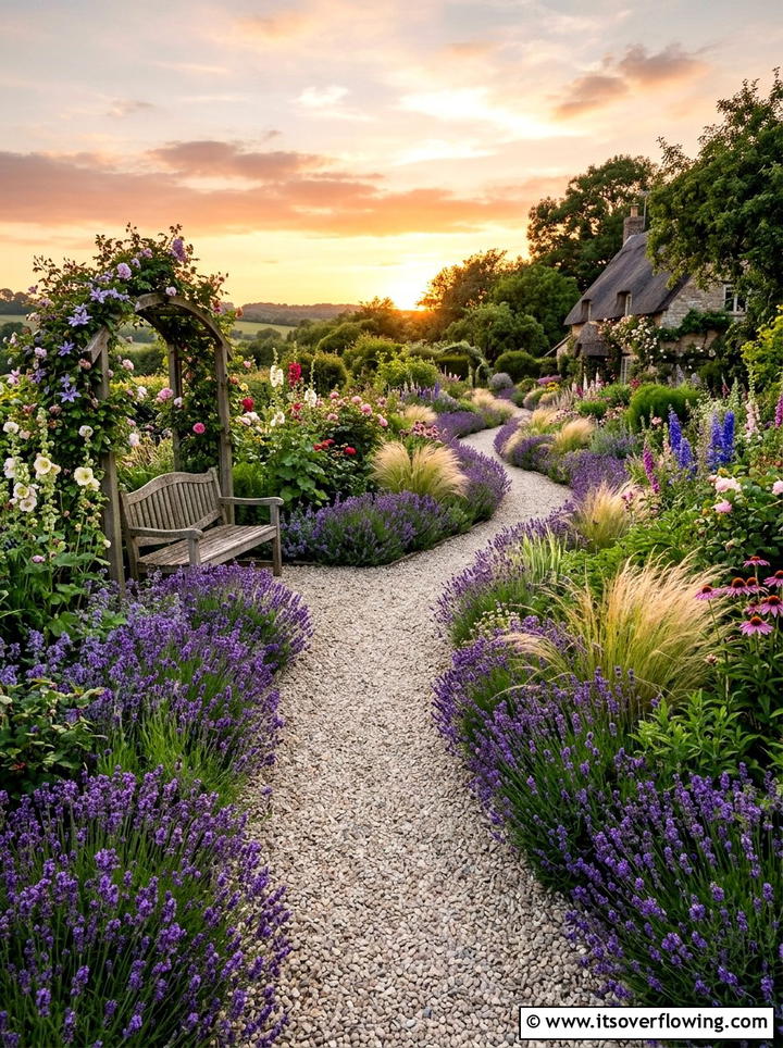 Curved gravel path - 25 garden design ideas with curves