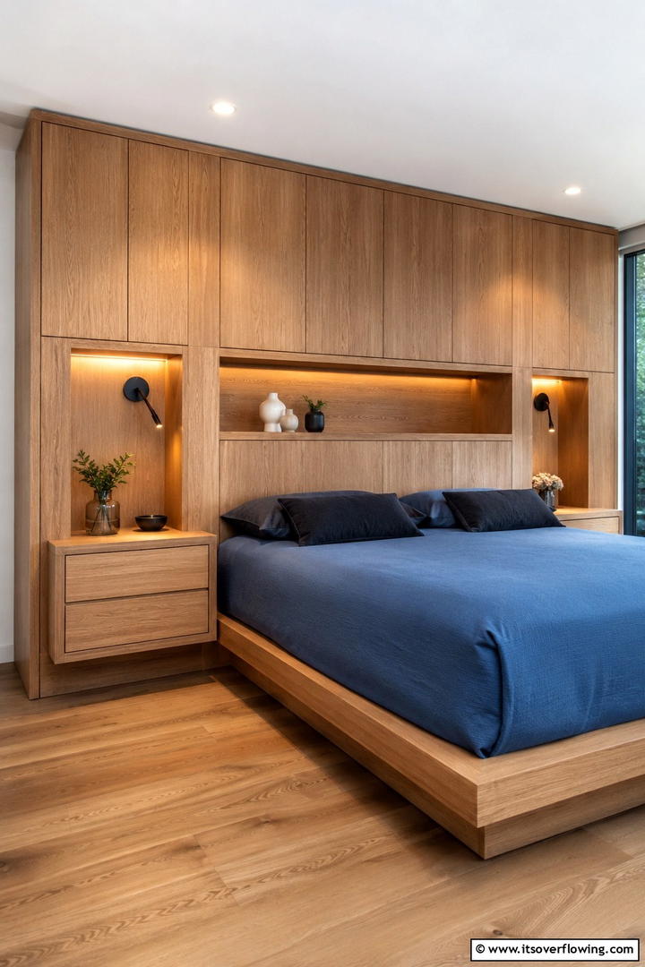 Custom Built In - 30 Innovative Nightstand Ideas for Bedroom Functionality
