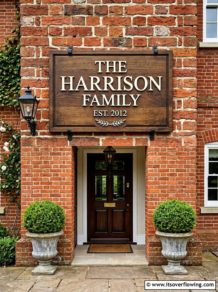 Custom Family Name Sign - 25 front porch decor ideas with signs