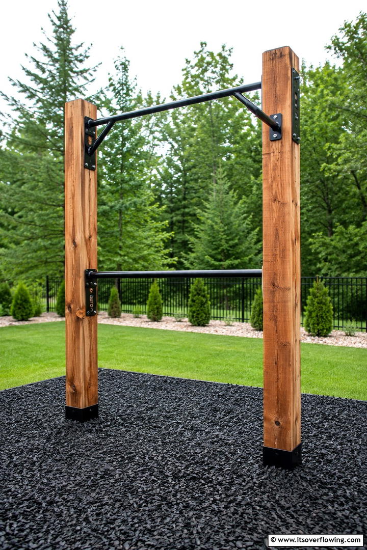 Custom Pull Up Bar Installation - 30 Outdoor Gym Ideas to Create a Fresh Air Fitness Zone