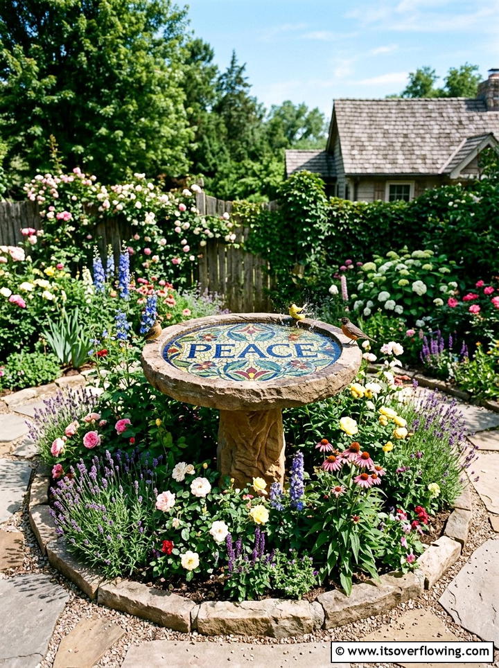 Custom backyard bird bath - 25 backyard decorating ideas with personalized decor