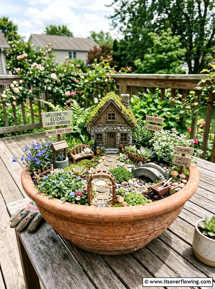 Custom fairy garden kit - 25 backyard decorating ideas with personalized decor