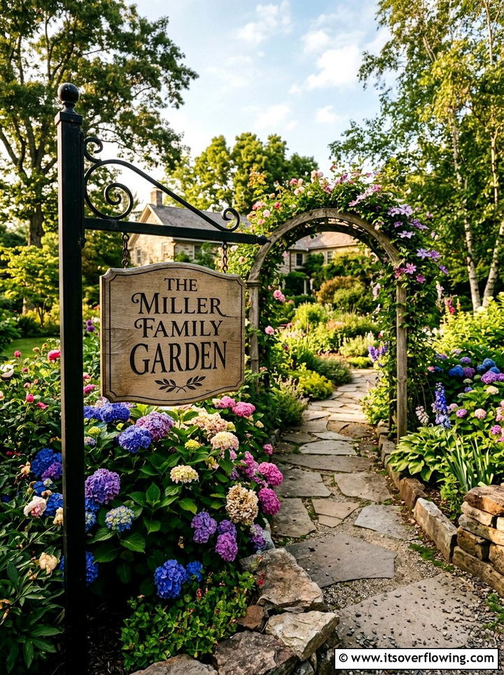 Custom wooden garden signs - 25 backyard decorating ideas with personalized decor