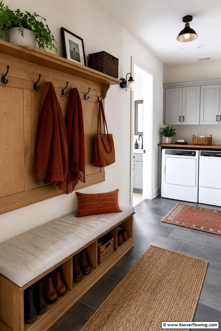 Customizable Coat Racks - 30 Mudroom Laundry Room Combo Ideas for Efficient Spaces