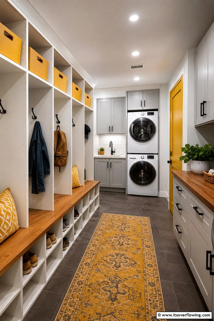Customizable Cubby Storage - 30 Mudroom Laundry Room Combo Ideas for Efficient Spaces
